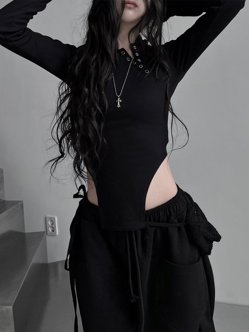 snap arch hooded bodysuit (fleece-lined)