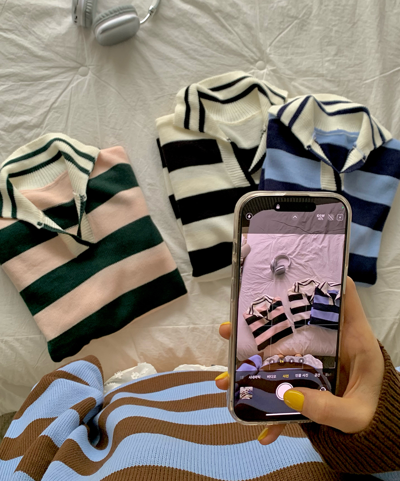 Bold Stripe Collar Knit