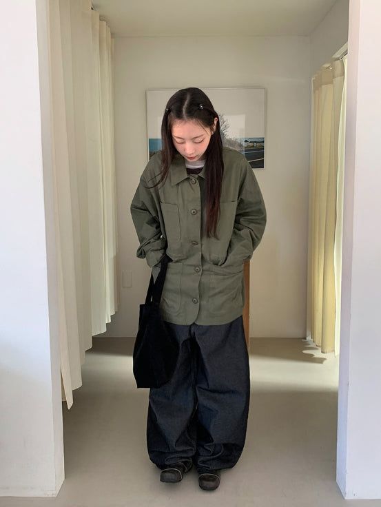 Tiol Cotton Collar Bomber Jacket