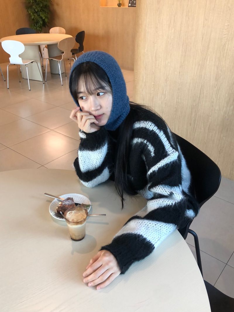 Printing wave mohair knit