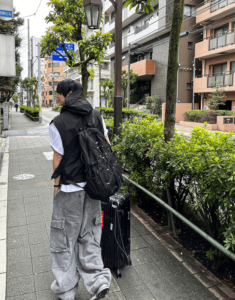 Pigment Balloon stitch Cargo Denim Pants