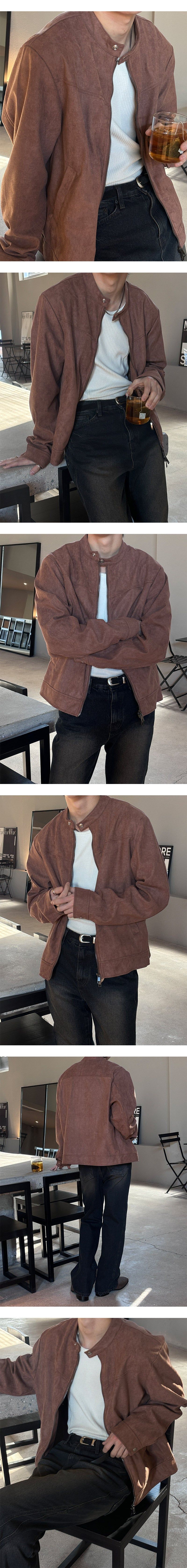 [S/F] Suede biker 2way jacket(3color)