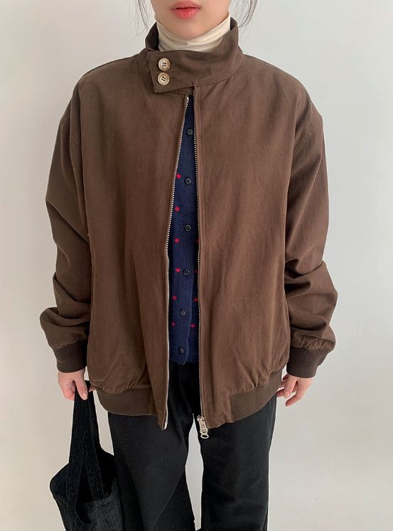 Yusaki Harringtton Button Blouson Jacket