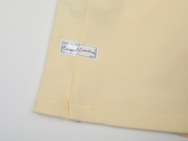 CONTRAST SLIT SHORT SWEATPANTS (YELLOW)