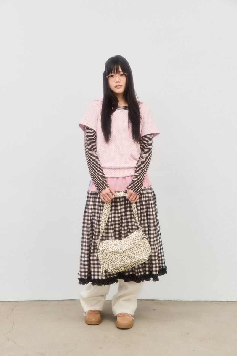 NEW COOKIE LAYERED HOODIE TOP (PINK)