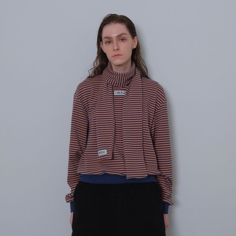 Orange/Navy Stripe Fleece MTM
