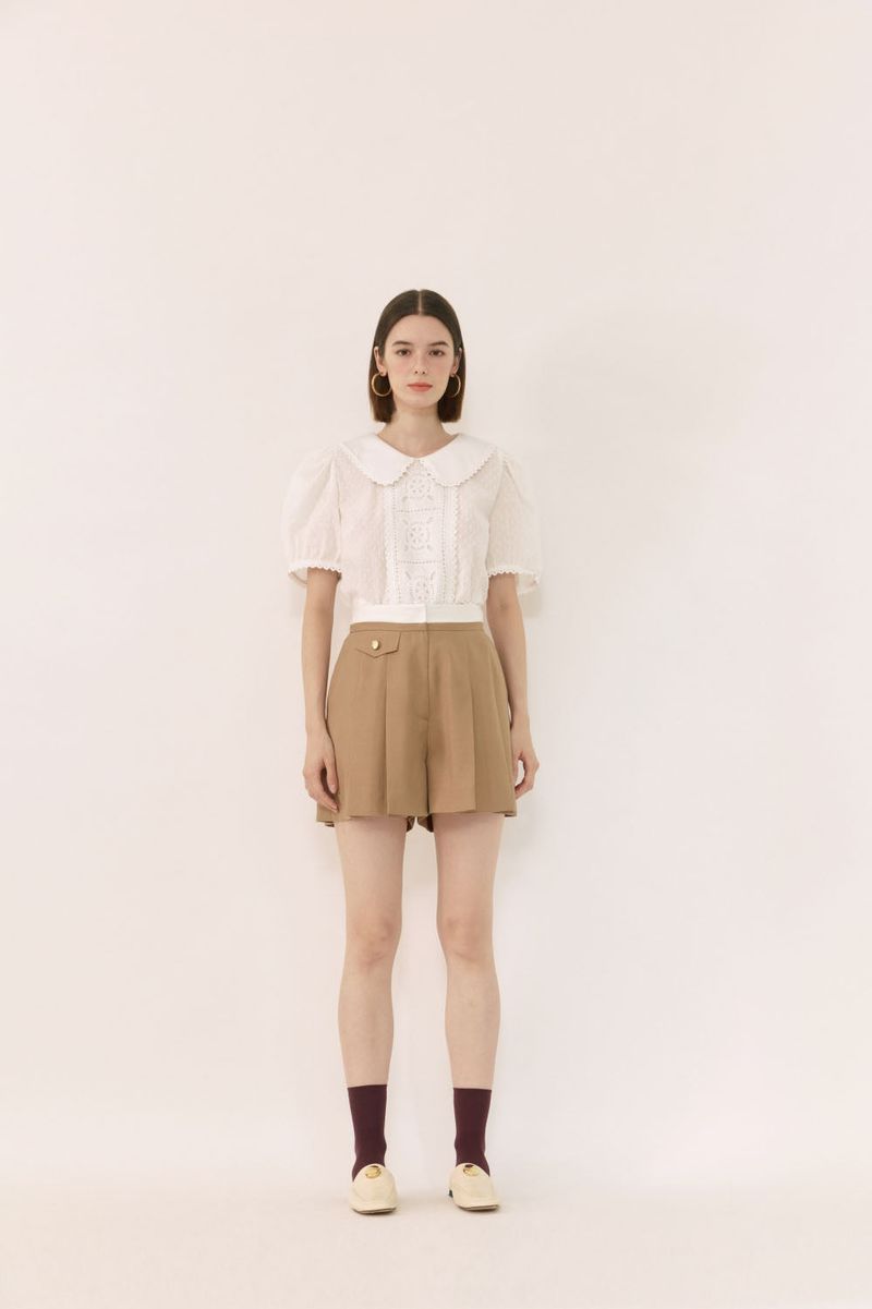 Waist colored shorts (Biege)
