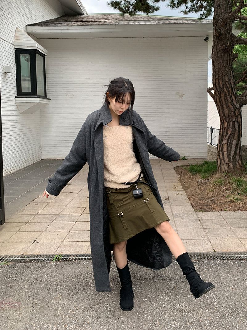 STRAP CARGO MIDI SKIRT (2C)