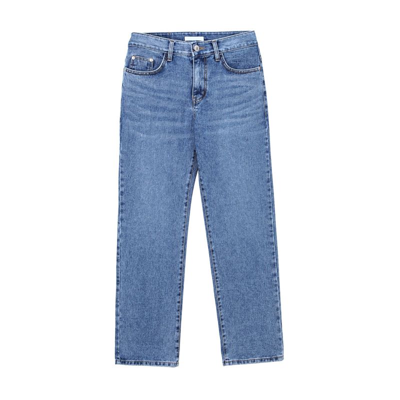 LMN Bow Semi-Wide Denim Pants (4 colors)