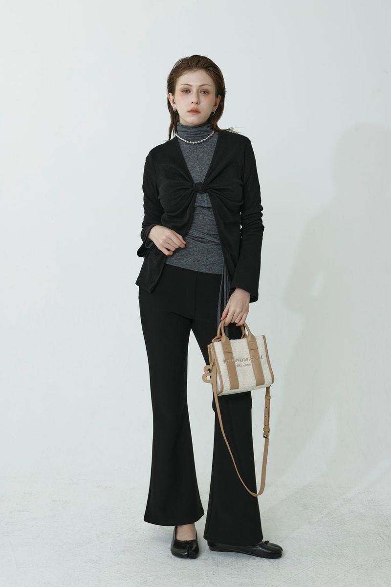 WOOL SPAN TURTLENECK T-SHIRT_CHARCOAL