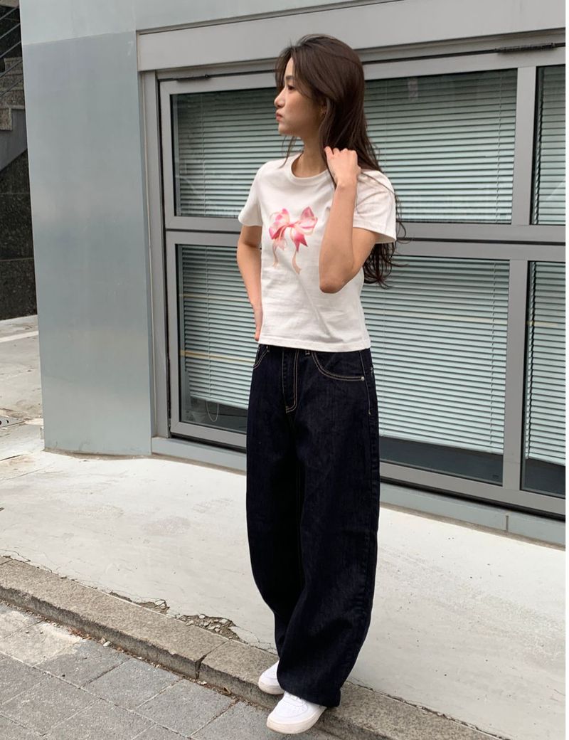 More wide denim pants