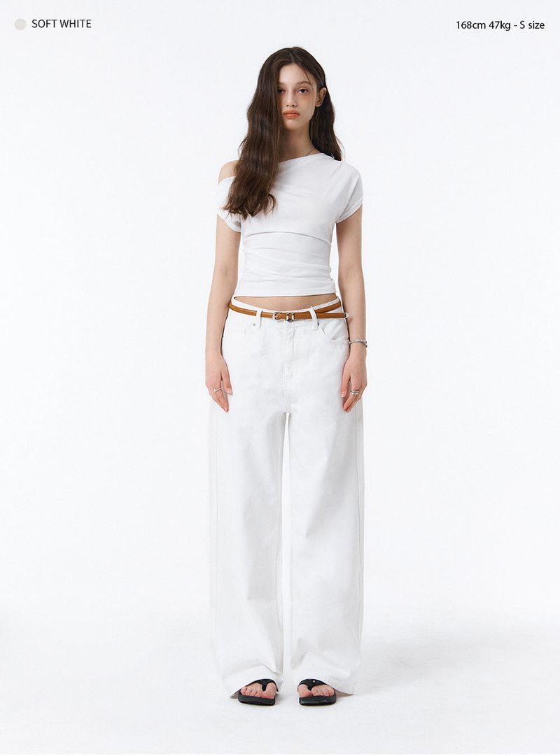 BTB : COMFY JEANS [SOFT WHITE] [UNISEX]