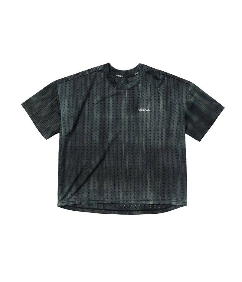 negative split club(ネガティブスプリットクラブ)の「(W) Air Vent Tie-Dye Racing Dot Symbol Crop T-Shirt (Midnight)(Tops)」
