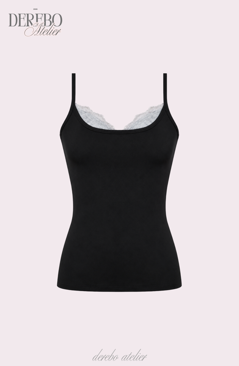 Mint lace layered sleeveless t-shirt