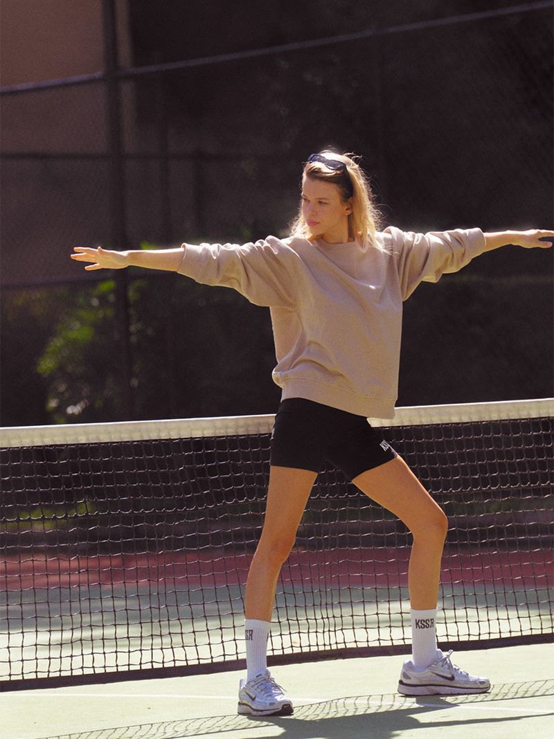 Overfit Sweatshirt Washed Beige