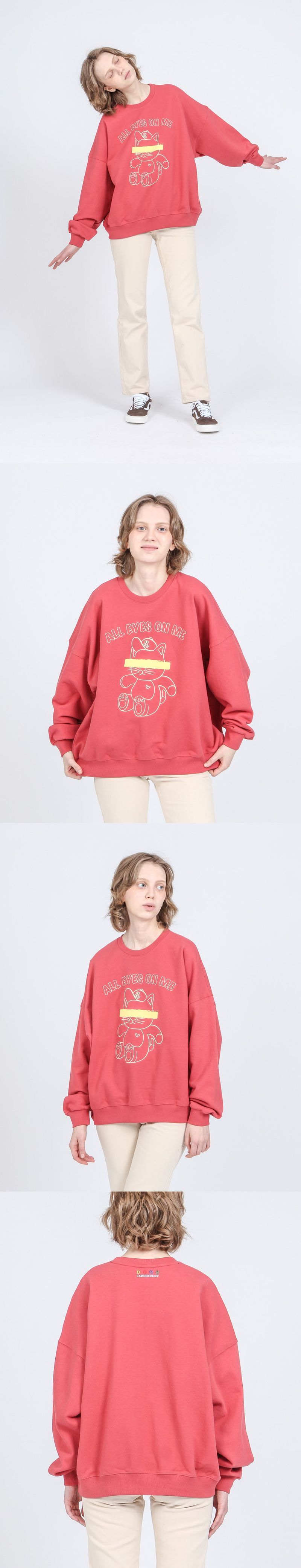 スウェットシャツ / All eyes on me sweatshirt - PINK