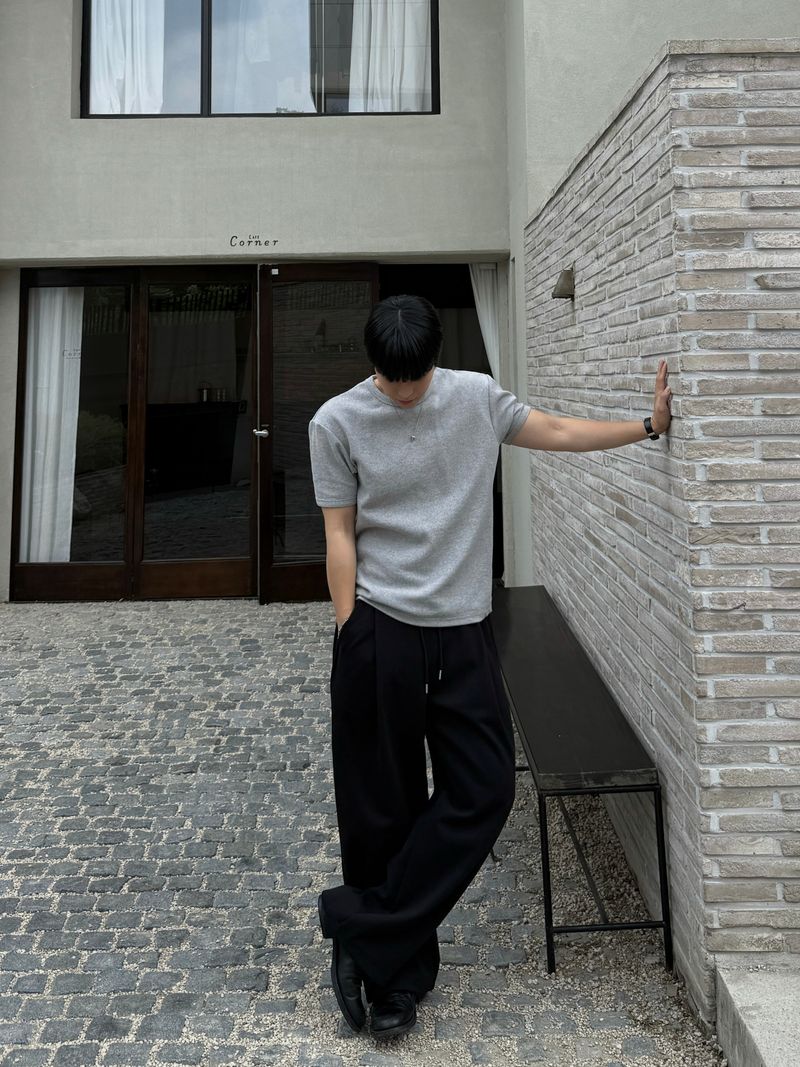 Straight wide sweatpants