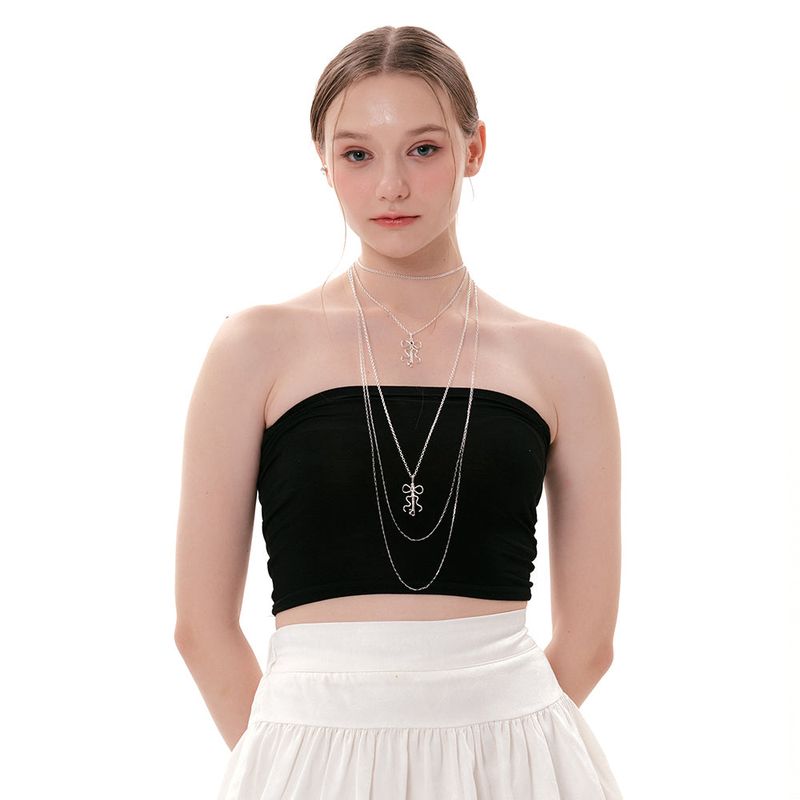 Key Ribbon Necklace(Long)