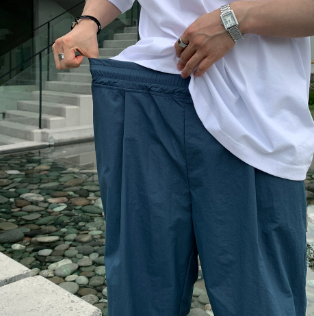 Wybird Cool Ice String Pin Tuck Wide Pants