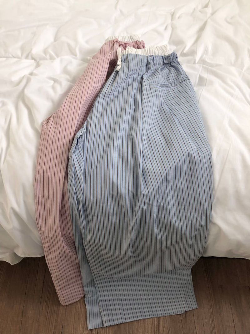 striped pajama pants
