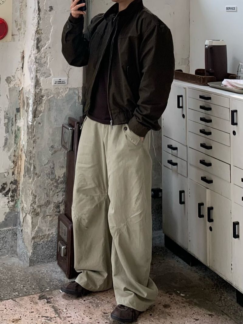 Arthur pin curved pants