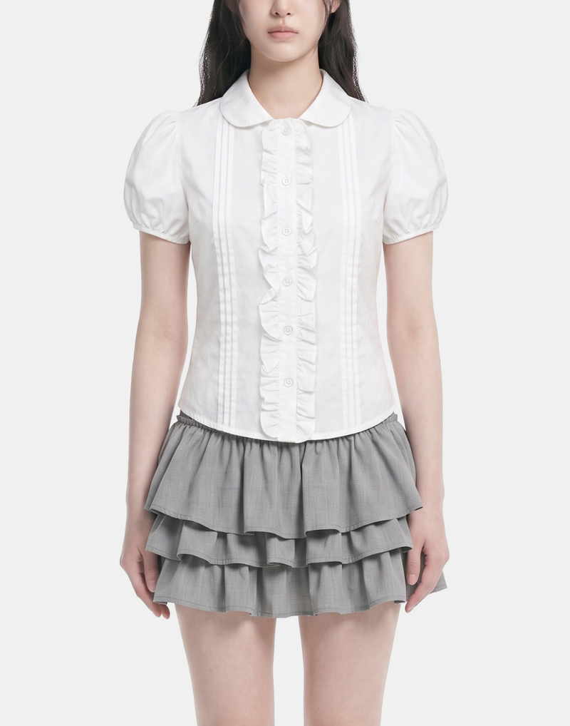 Arelia Frill Button Blouse