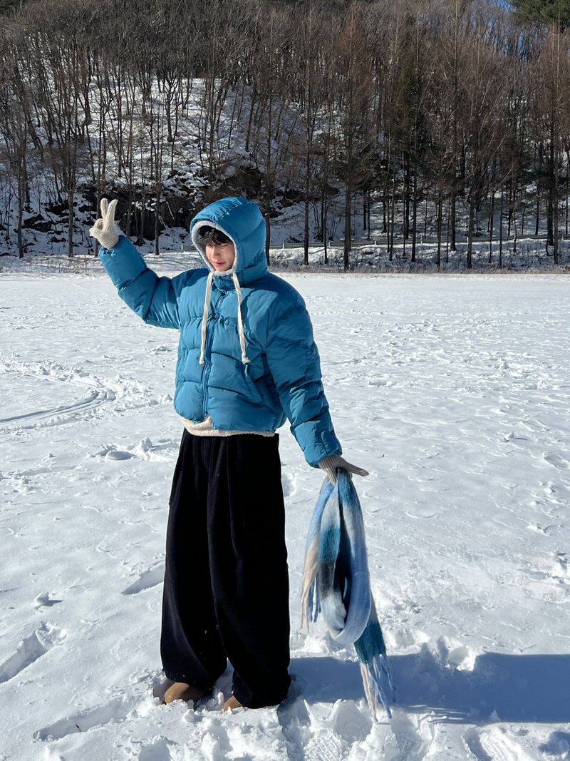 Blue Bear Hooded Padding (4 Colors)