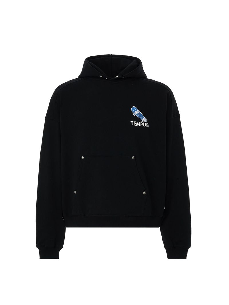 RELAXED SKATE BOARD HOODIE [Black]