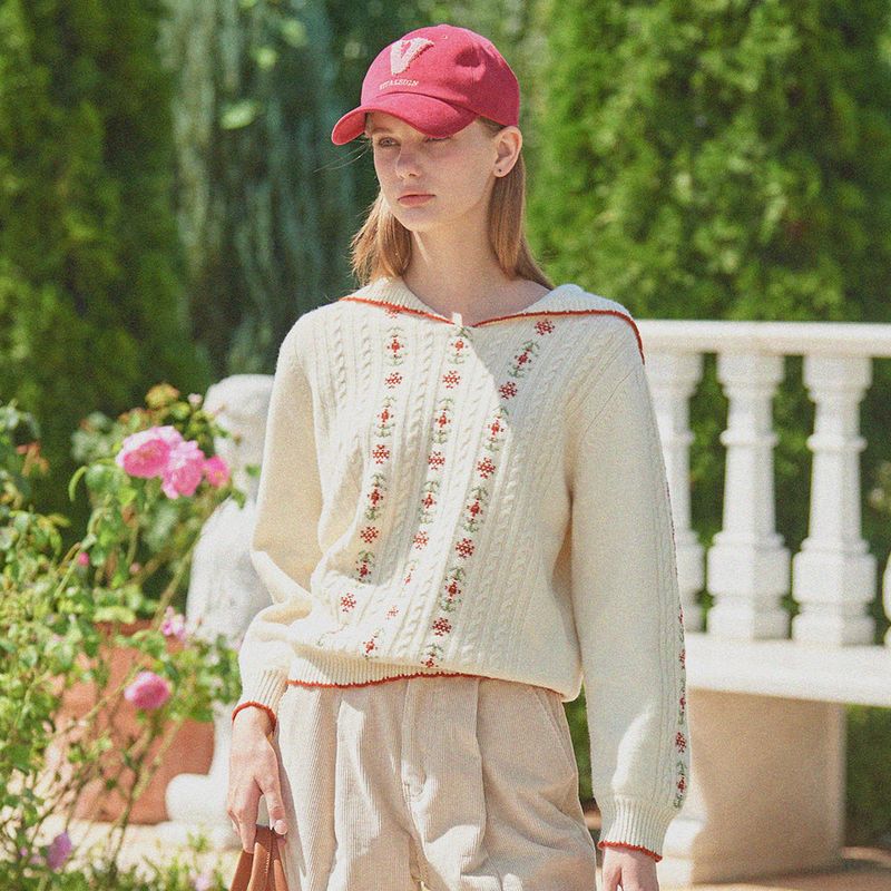 VITALSIGN(バイタルサイン)の「Sailor Flower Knit Pullover(Tops)」