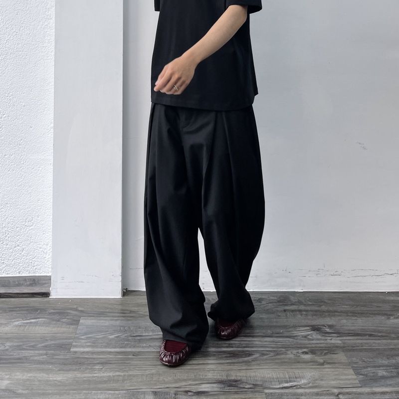 Oversized Pleated Trousers