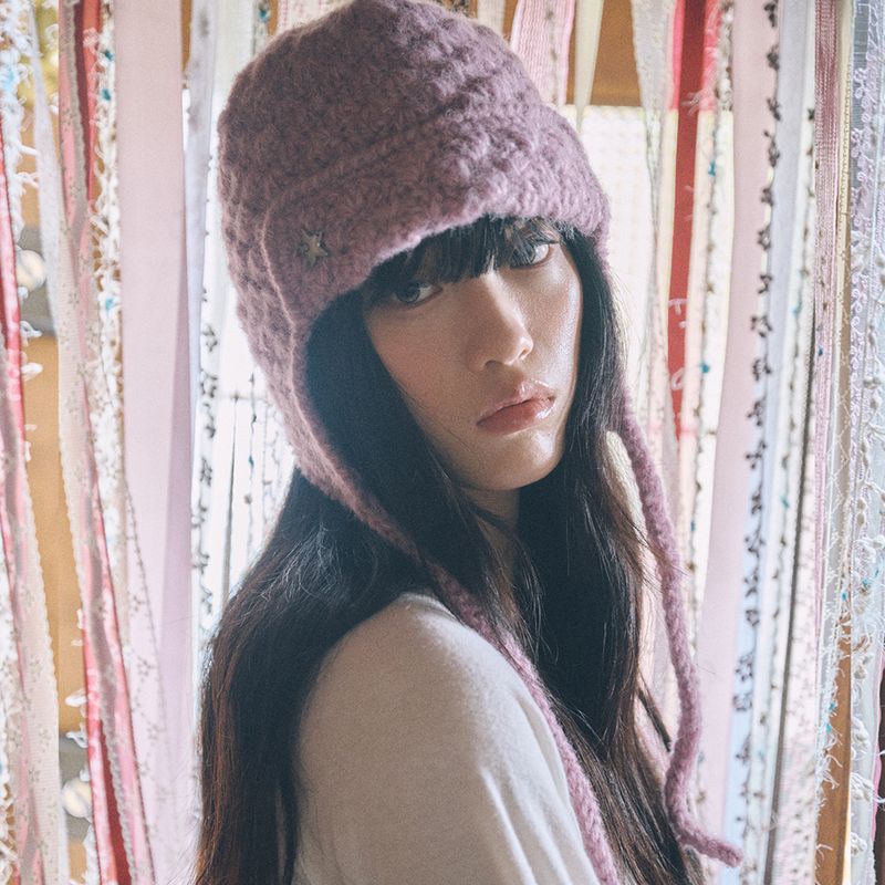 handmade crochet trooper hat purple