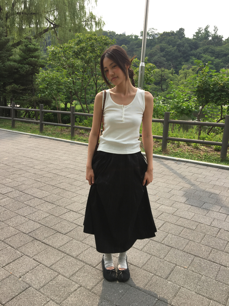 ログヘンリーネックスリーブレストップス (5color)