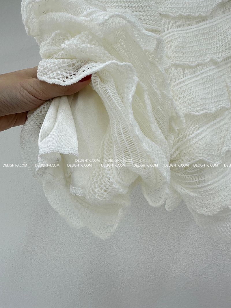 ribbon lace cancan frill shorts