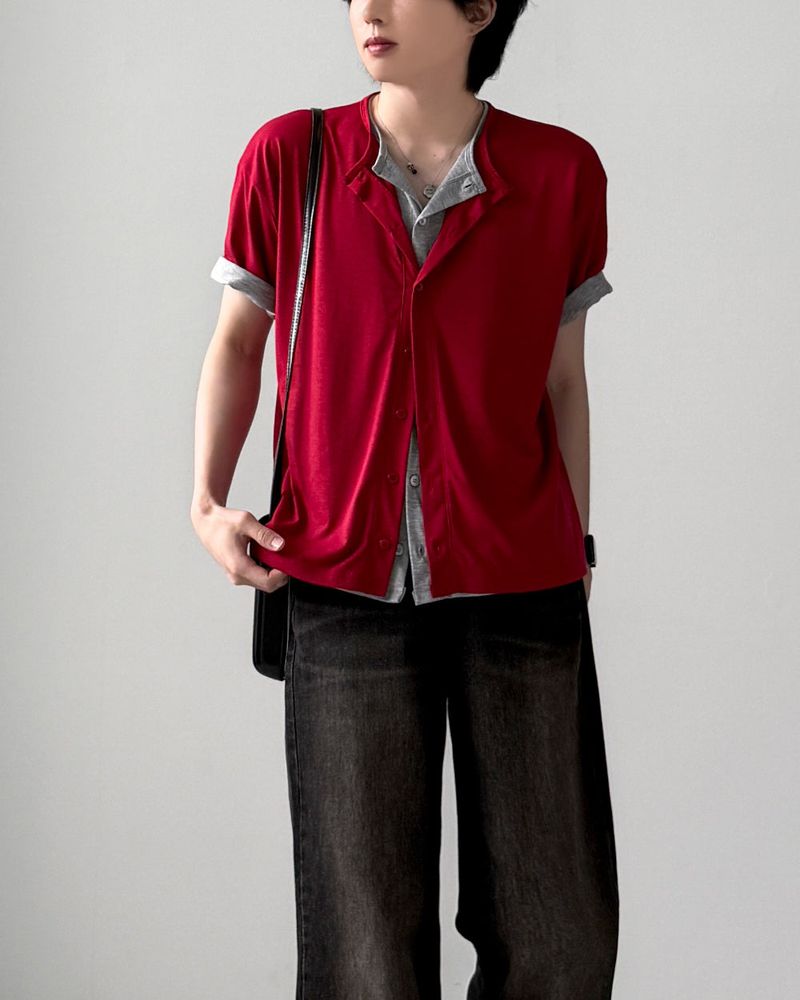 Lina Layered Half Sleeve Cardigan
