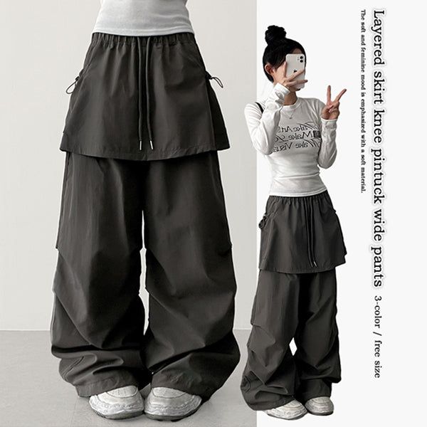 hijjoo（ハイチュー）の「Log banding layered pocket skirt pants（Pants）」