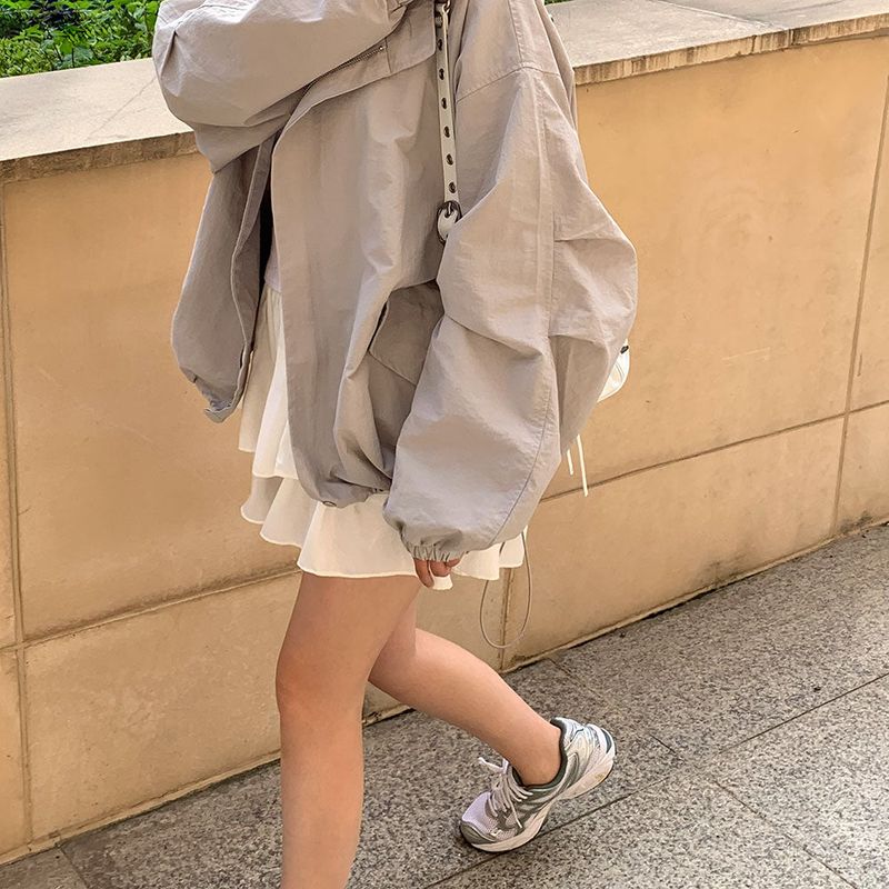 [Bellide made] Return Overfit Two-Way Pintuck Field Jacket