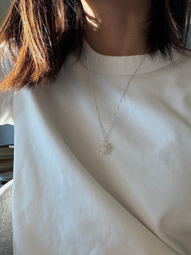 [925silver] Fringe pendent necklace