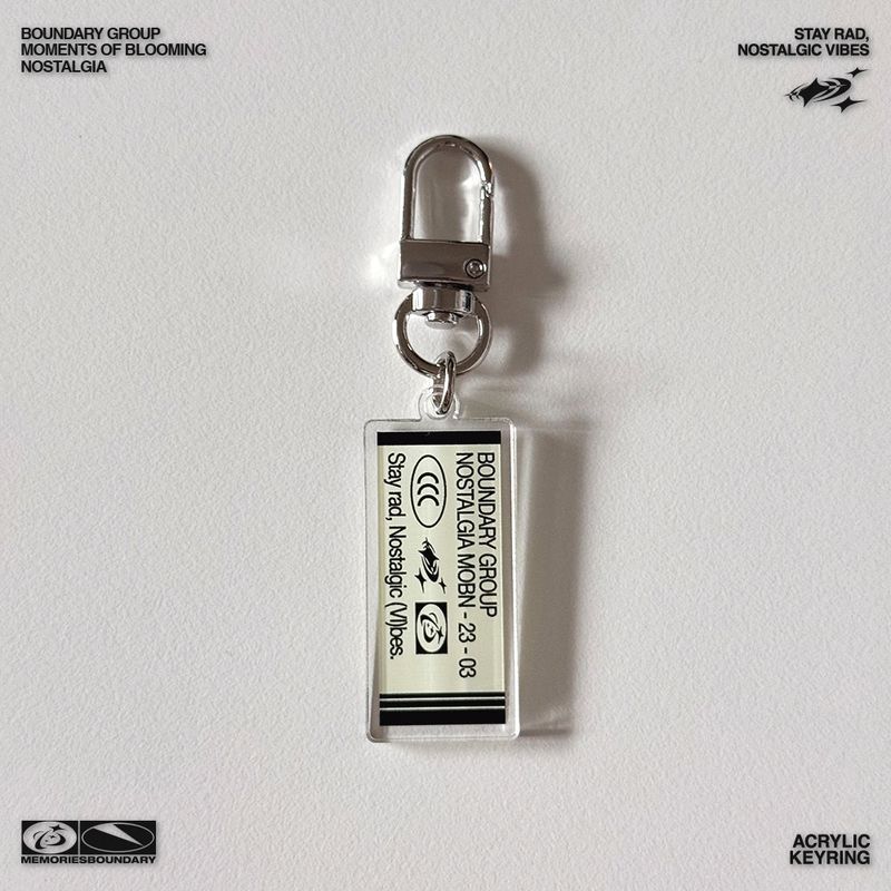 Nostalgic Vibes Acrylic Keyring (Ivory)