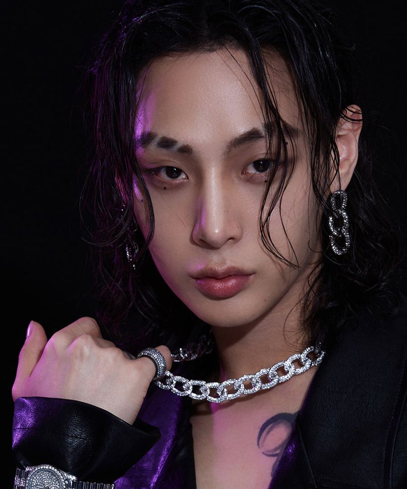 [BLACKLABELl]PONDEL cubic chain earring