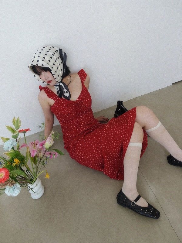 VIVIC（ビビク）の「ABOUT TIME FLORAL WRINKLE LONG DRESS（Dresses）」