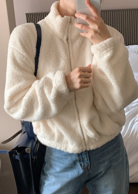 SHOPPERLAND（ショッパーランド）の「ふわふわファーフリースジップアップ (3color)（Jackets/Outerwear）」