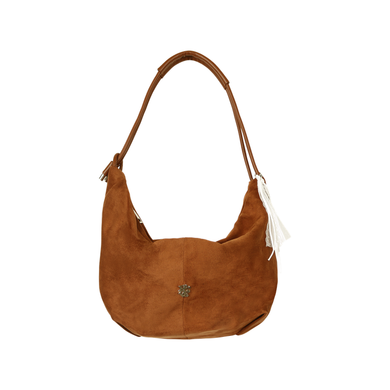 DUO SYNTHETIC SUEDE SHOULDER BAG