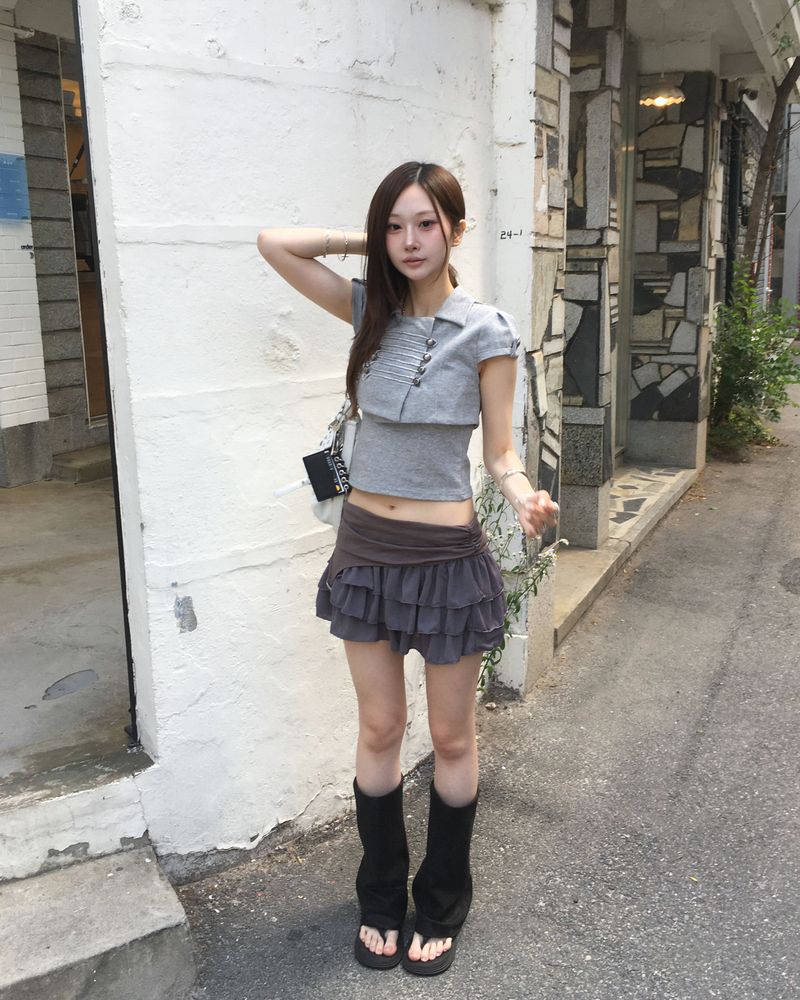 D ring shirring skirt