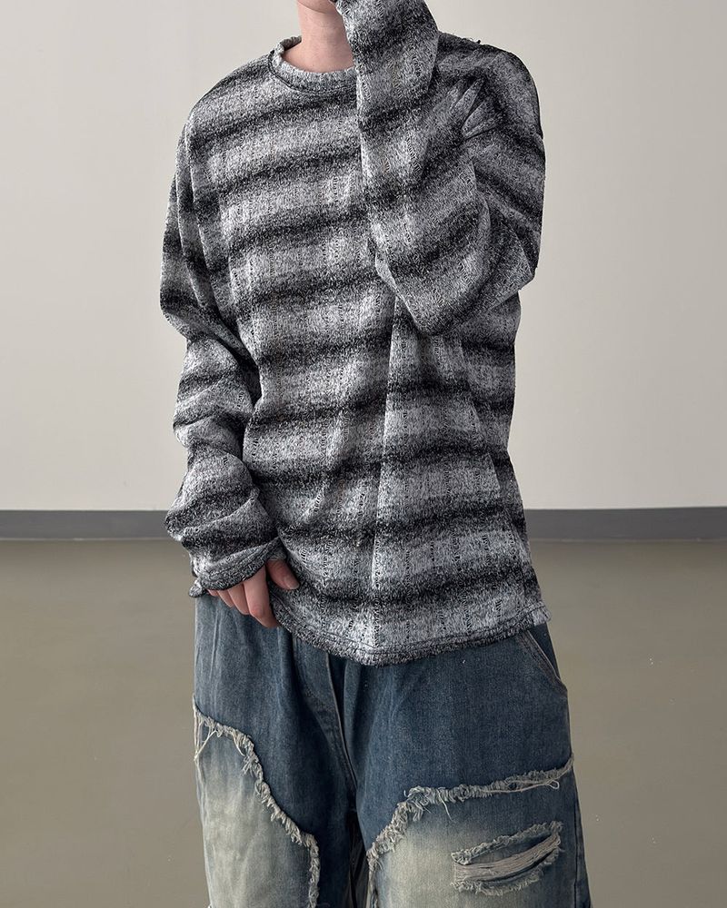 Ruin See-Through Stripe Knit