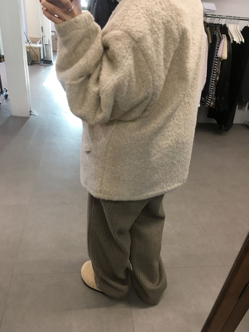 Odd Boucle High Neck Jacket (2color)
