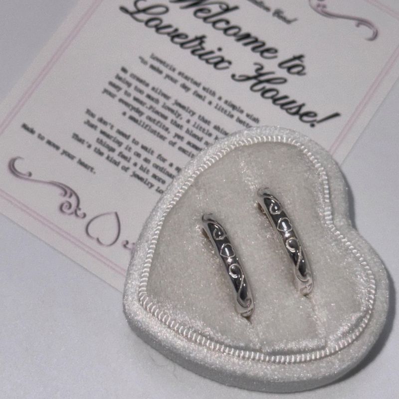 Silver 925 heart lace ring