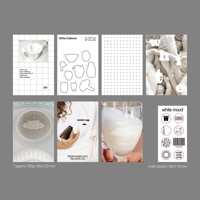 oab tone pack white / scrap sticker set