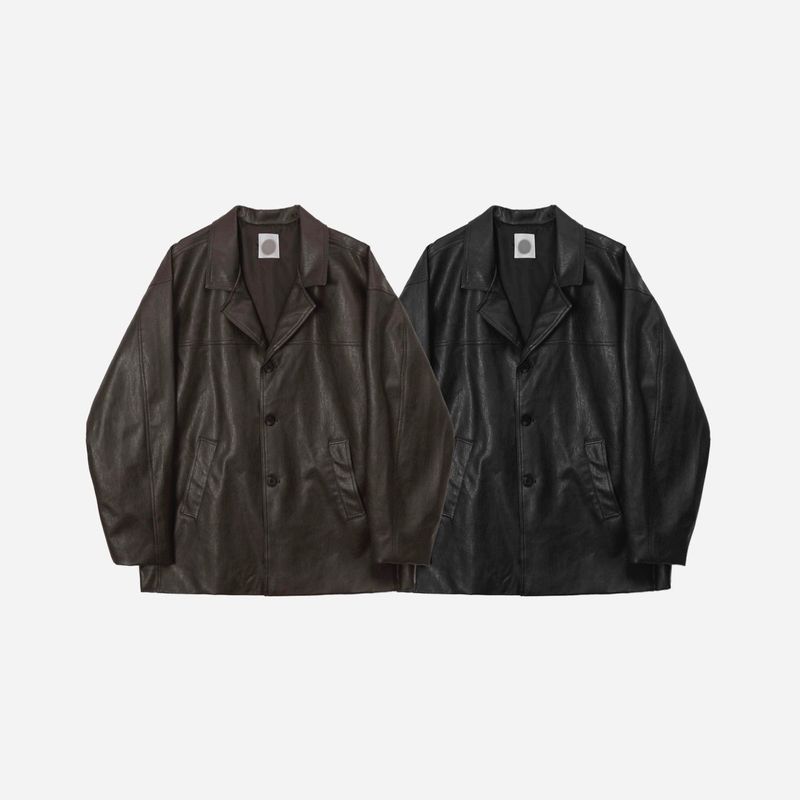 ラジオレザーハーフジャケット