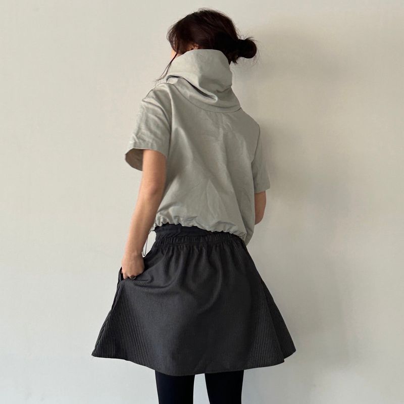 Striped Banding Skirt - 2colors