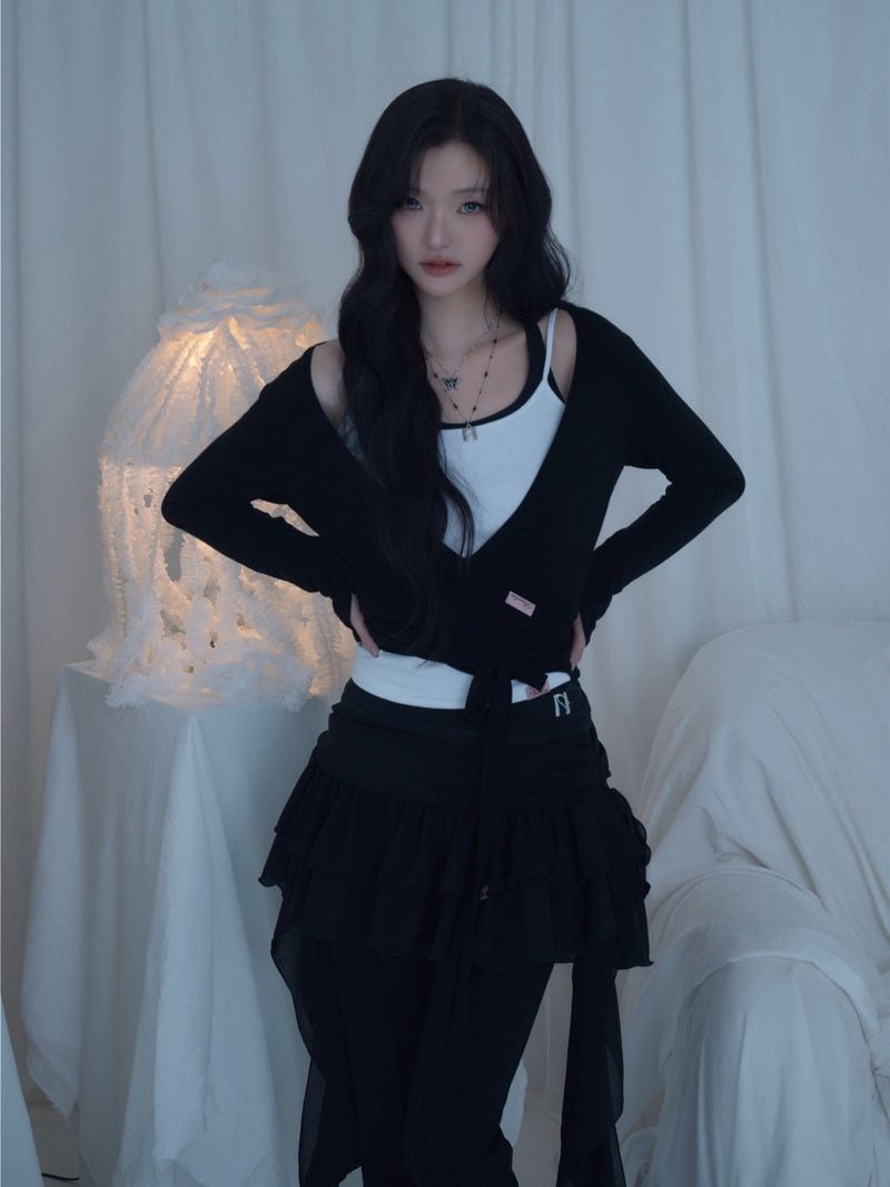 Swan Sheer Wrap Cardigan
